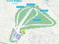 Plan des pistes Ust'-Koral – Tynda