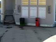 Poubelles à la station de vallée