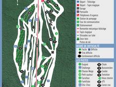 Plan des pistes Mont Béchervaise