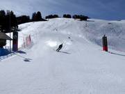 Arrivée de la piste Skimovie Coupe du Monde au Chuenisbärgli