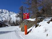 Signalisation sur les pistes du domaine skiable Hohsaas