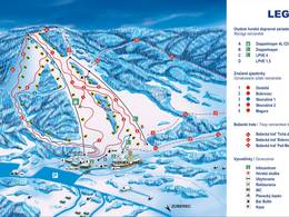 Plan des pistes Meander Skipark – Oravice