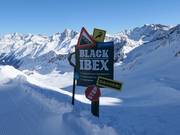 Avertissement concernant la piste extrêmement raide Black Ibex