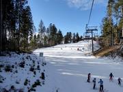 Large et facile piste Le Cogole