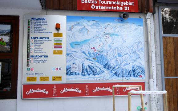 Stubachtal (vallée de Stubach): indications de directions sur les domaines skiables – Indications de directions Weißsee Gletscherwelt – Uttendorf