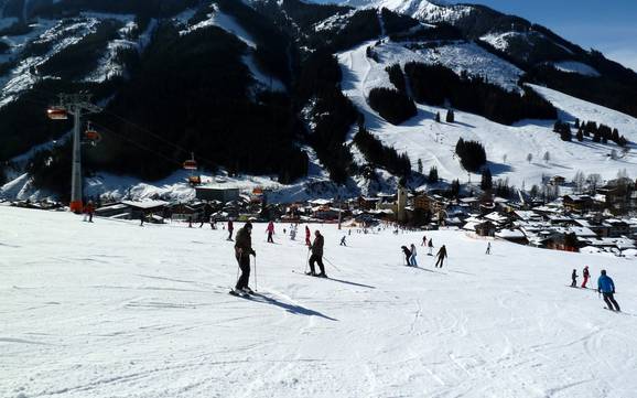 Domaines skiables pour les débutants dans la Leoganger Tal (vallée de Leogang) – Débutants Saalbach Hinterglemm Leogang Fieberbrunn (Skicircus)