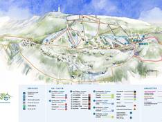 Plan des pistes Mont Serein/Mont Ventoux Nord