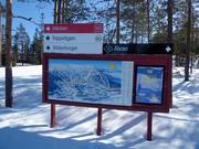 Signalisation des pistes avec plan des pistes à Stöten