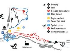 Plan des pistes Valgrisenche