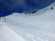 Courtes descentes en poudreuse au téléski du glacier de Schladming