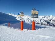 Signalisation des pistes dans le domaine skiable Les 3 Vallées