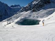 Lac de retenue avec canons à neige