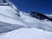 Piste de liaison du Mittelallalin vers les pistes de glacier