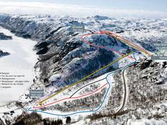 Plan des pistes Ljosland Skisenter