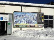 Plan des pistes avec informations d'exploitation actuelles à la station inférieure de Sutten