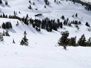 Terrain raide à partir du High Traverse