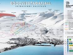 Plan des pistes Dalvík