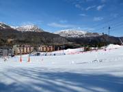 Zone d'entraînement devant la Skistar Lodge