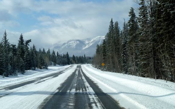 Alberta du Sud: Accès aux domaines skiables et parkings – Accès, parking Castle Mountain