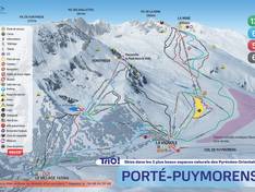 Plan des pistes Porté Puymorens
