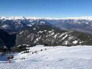 Vue sur le domaine skiable