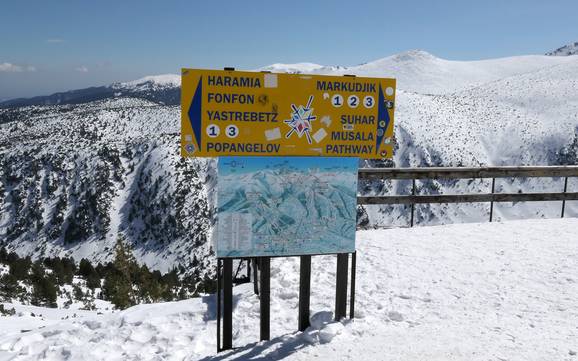 Sofia: indications de directions sur les domaines skiables – Indications de directions Borovets