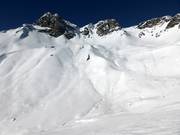 Domaine skiable non sécurisé en accès libre au niveau du télésiège Pleusbahn