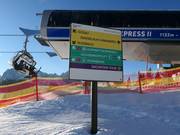 Signalisation des pistes dans la région de ski Dachstein West