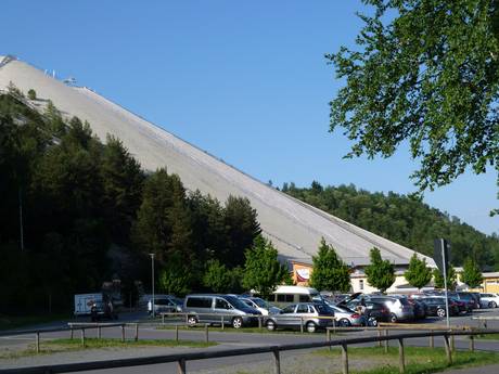Bavière du Nord: Accès aux domaines skiables et parkings – Accès, parking Monte Kaolino – Hirschau