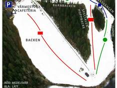 Plan des pistes Spökbacken