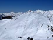 Vue sur la pente des chalets