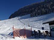 Traces de poudreuse au téléski Rinnerlift