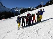 Vreni Schneider avec son cours de ski
