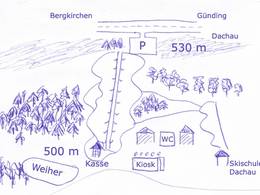 Plan des pistes Monte Kienader – Bergkirchen