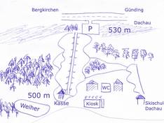 Plan des pistes Monte Kienader – Bergkirchen