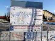 Plan des pistes à la station de vallée