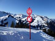 Marquage de piste rouge