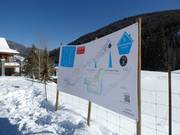 Plan des pistes de ski de fond en panorama