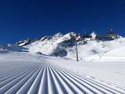 Des pistes parfaitement préparées au télésiège Rotadl