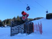 Enneigement de la descente vers la vallée