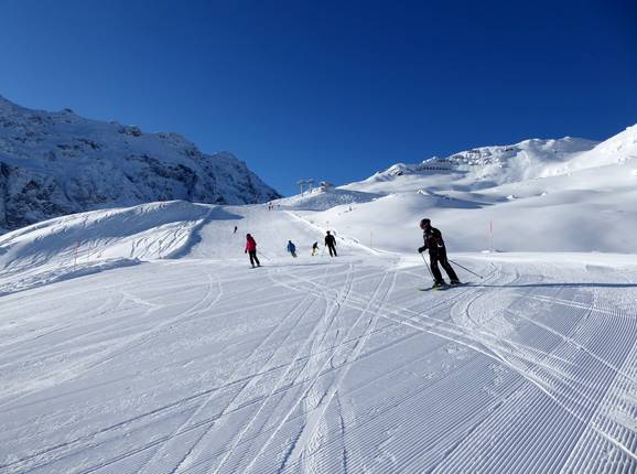Parfait pour les débutants, la descente Gargellner Köpfle