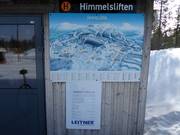 Plan des pistes et informations sur les remontées mécaniques dans le domaine skiable Idre Himmelfjäll