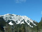 Vue sur le domaine skiable Mt. Norquay