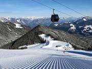 La télécabine Spieljoch avec une piste parfaite