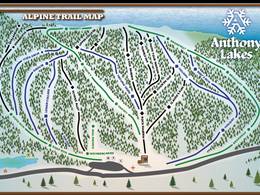 Plan des pistes Anthony Lakes Mountain Resort