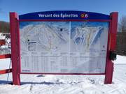 Plan des pistes à la station de vallée