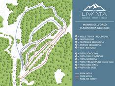 Plan des pistes Monte Livata – Subiaco-Monna dell'Orso