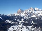 Vue sur les pistes de Cortina d'Ampezzo