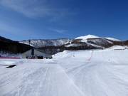 Vue depuis la station de vallée Hanazono vers le Mt. Niseko Annupuri