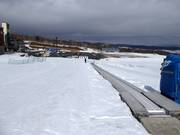 Tapis roulant à la station de vallée de la télécabine